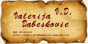 Valerija Dabesković vizit kartica